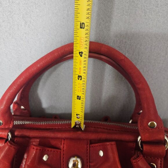 NWOT Roxbury Leather Bag Rosette Ruffle with Crossbody Strap Scatchel Loud - Picture 9 of 11